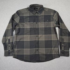 Sitka Bridger Work Shirt Men XL Green Plaid Flannel Pocket Button Up Hunting